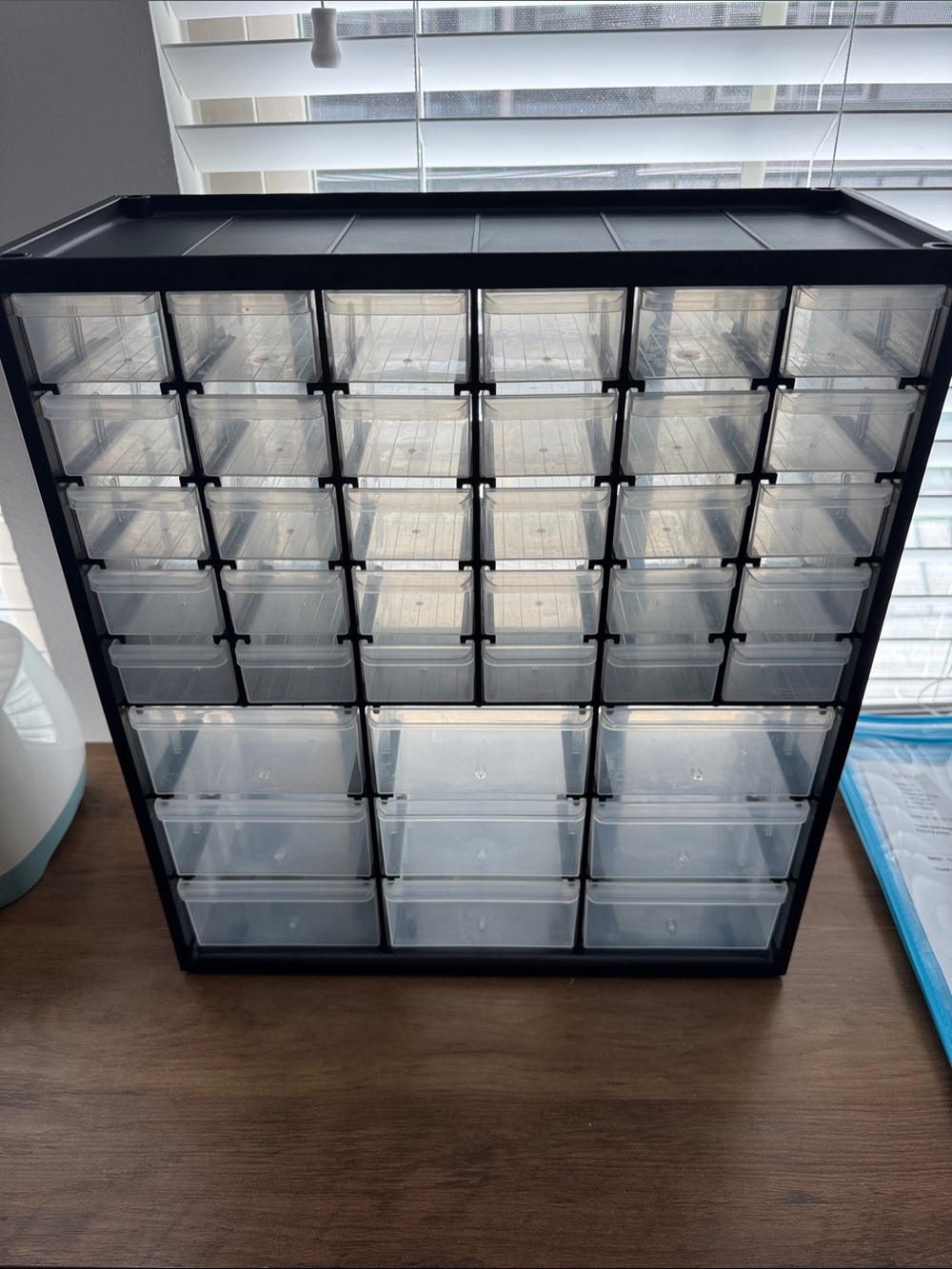 Plastic Multi-Drawer Storage Organizer - Black/Clear